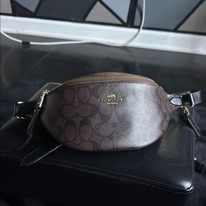 Coach Brown and Black Crossbody Bag